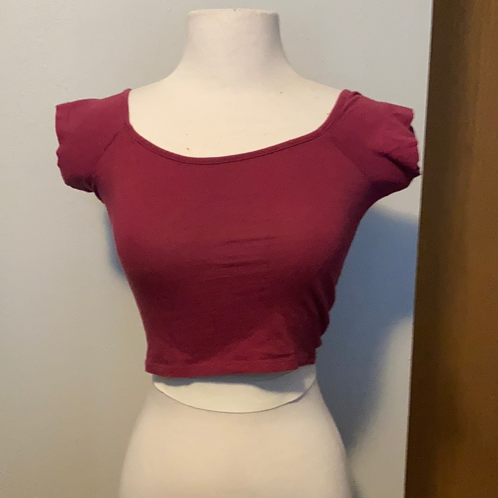 Maroon crop top